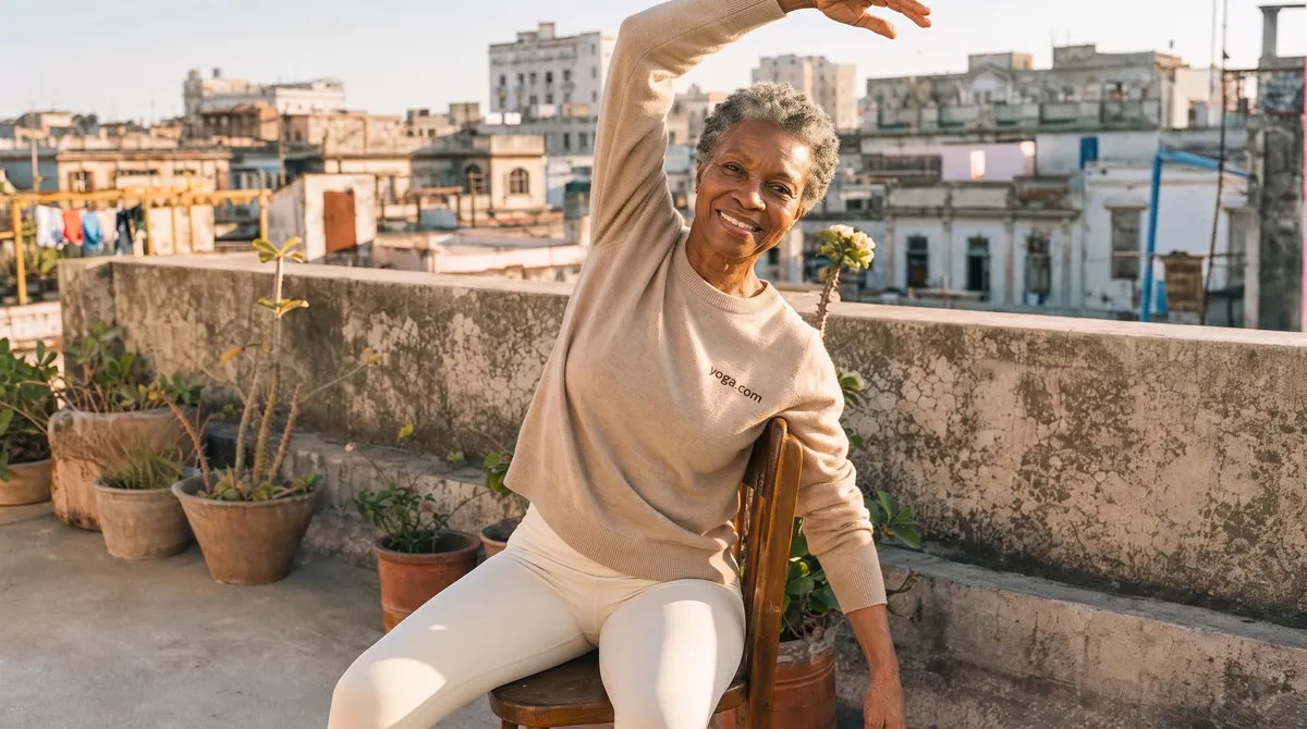 A 10-Move Chair Yoga Sequence for a Midday Reset - tag item