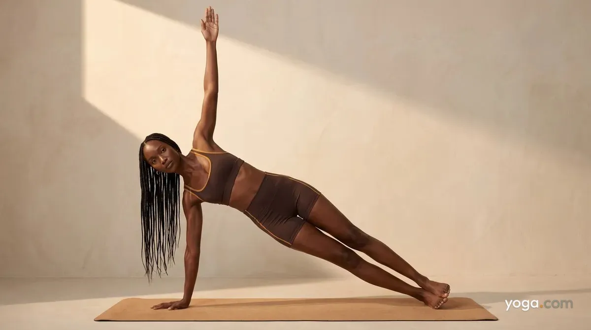 Side Plank Pose on Right Hand with Legs Together (Vasiṣṭhāsana) - by Hannah Cole