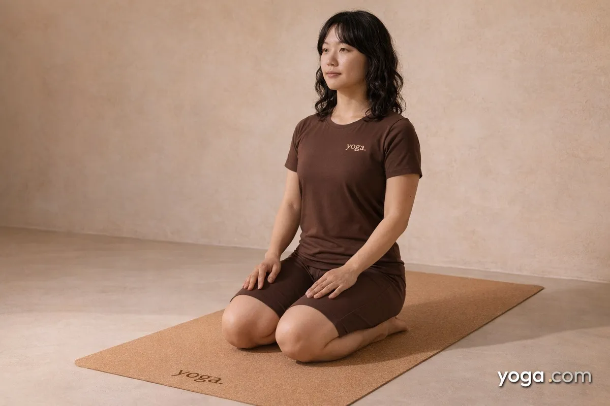 Hero Pose with Hands on Thighs (Vīrāsana) - tag item