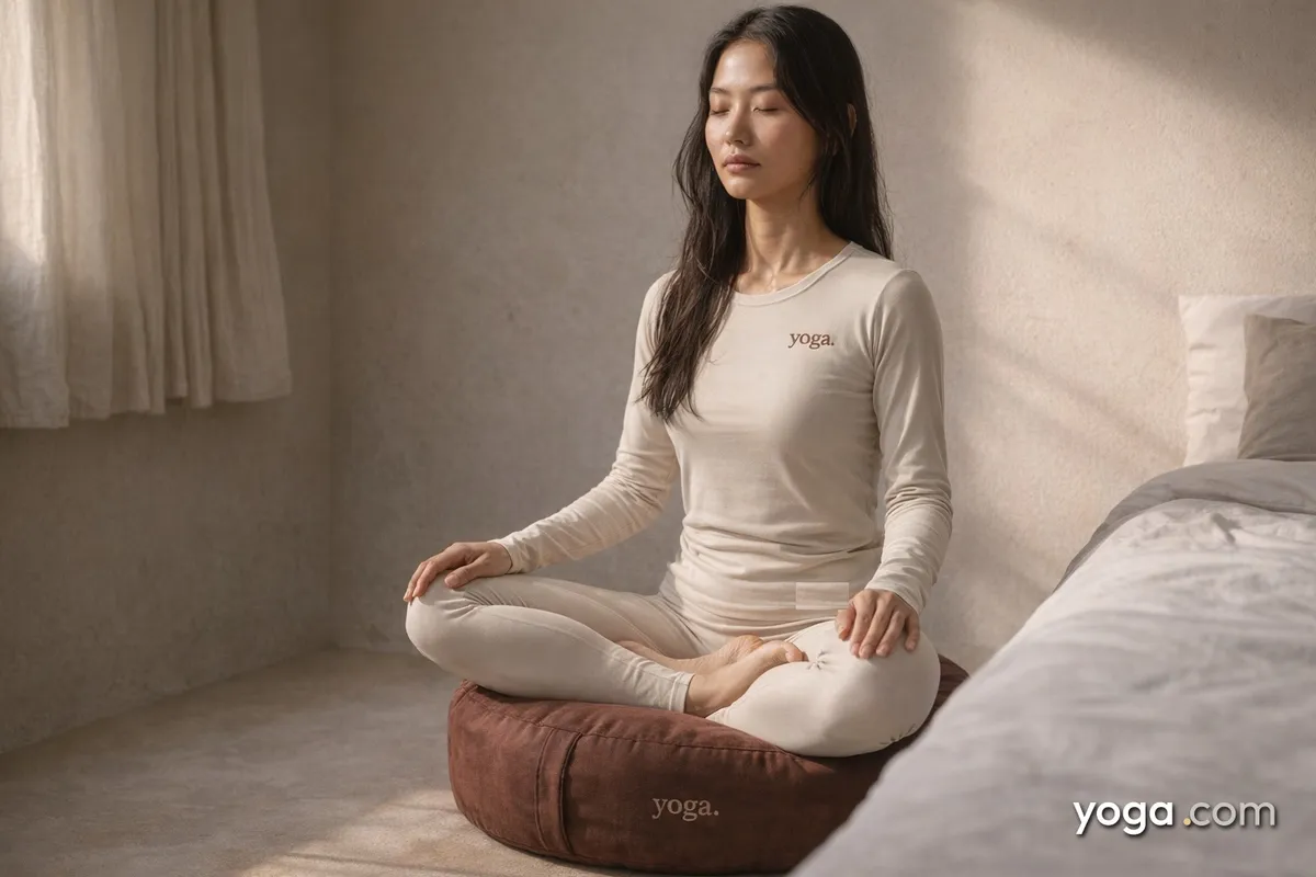 Half Lotus Pose with Left Leg Up (Ardha Padmāsana)