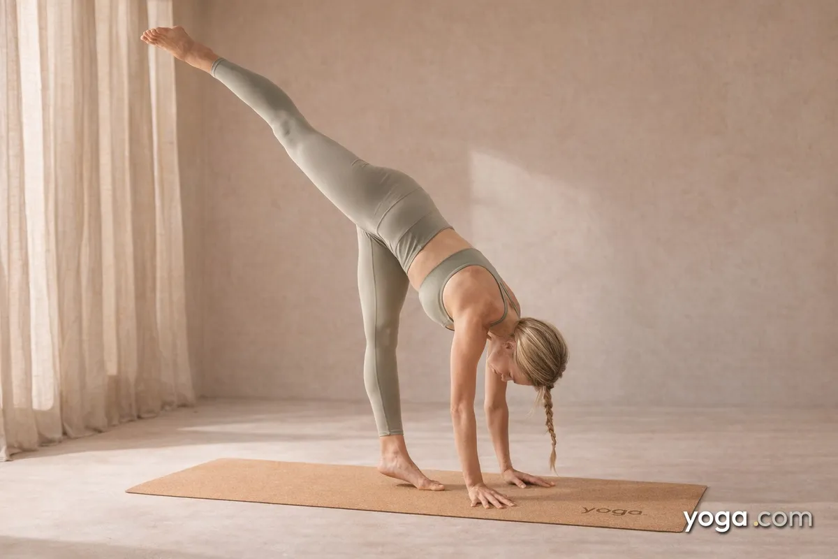 Standing Split - Forward Stretch with Left Leg Up (Ūrdhva Prasārita Eka Pādāsana) - tag item