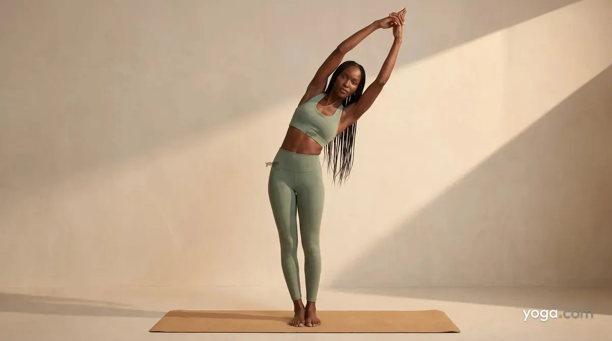 Two Arm Left Bend (Pārśvāsana) - by Hannah Cole