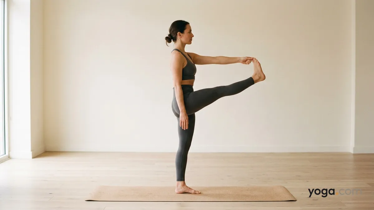 Advanced Extended Left Hand to Big Toe Pose (Utthita Hasta Pādāṅguṣṭhāsana (left, advanced)) — pillar item