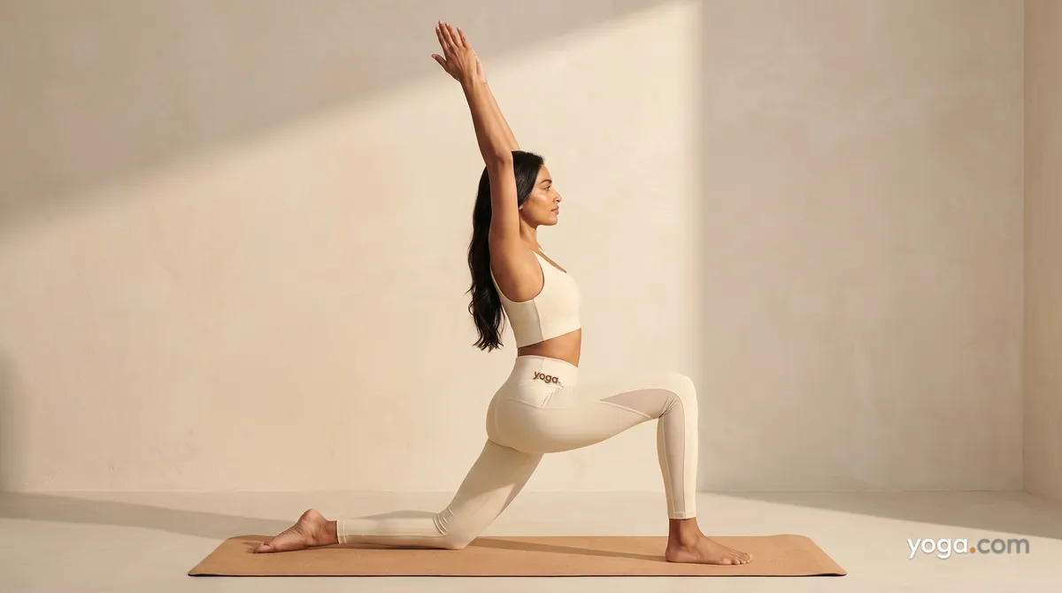 Low Lunge with Left Leg Forward (Añjaneyāsana) - by Hannah Cole