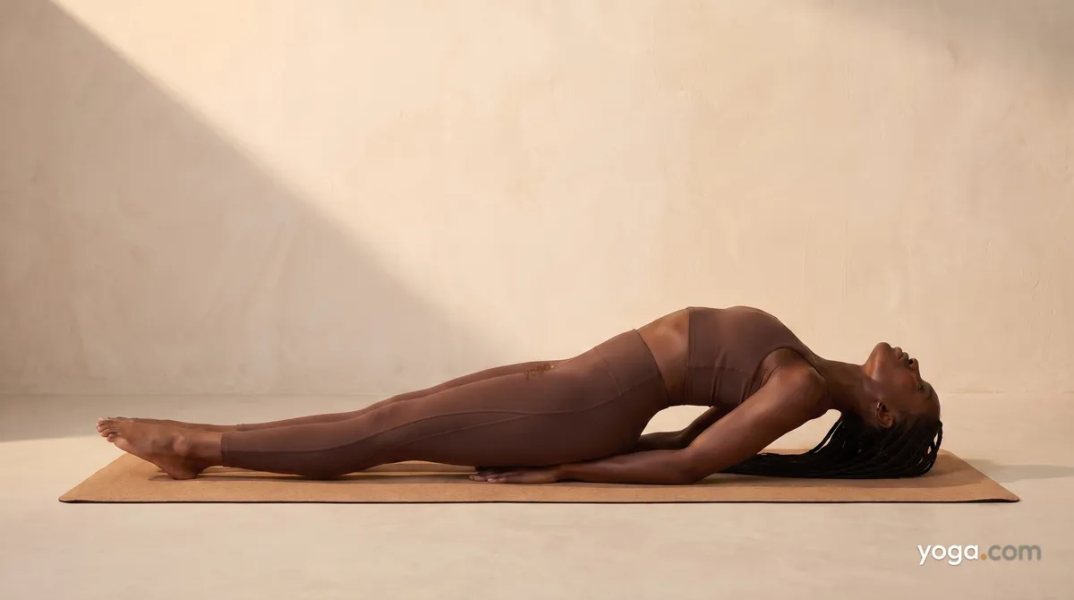 Fish Pose with Straight Legs (Matsyāsana) - by Hannah Cole