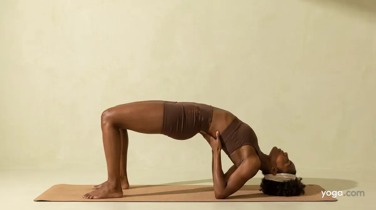 Bridge Pose on Elbows with Head Hanging (Setu Bandha Sarvāṅgāsana) - by Hannah Cole