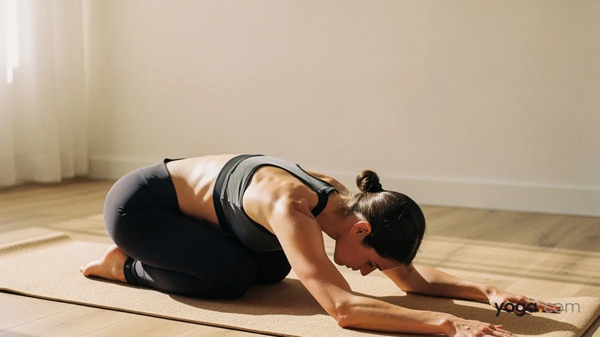 Child's Pose — step-by-step demonstration