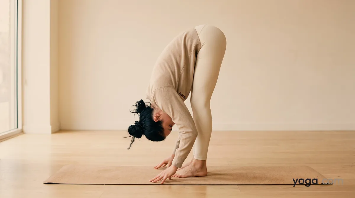 Standing Forward Bend (Uttānāsana) - by Hannah Cole