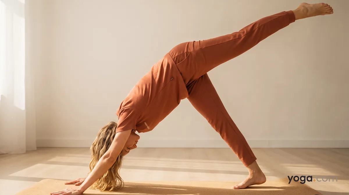 Downward-Facing Dog Pose with Left Leg Up (Adho Mukha Śvānāsana) - related guide