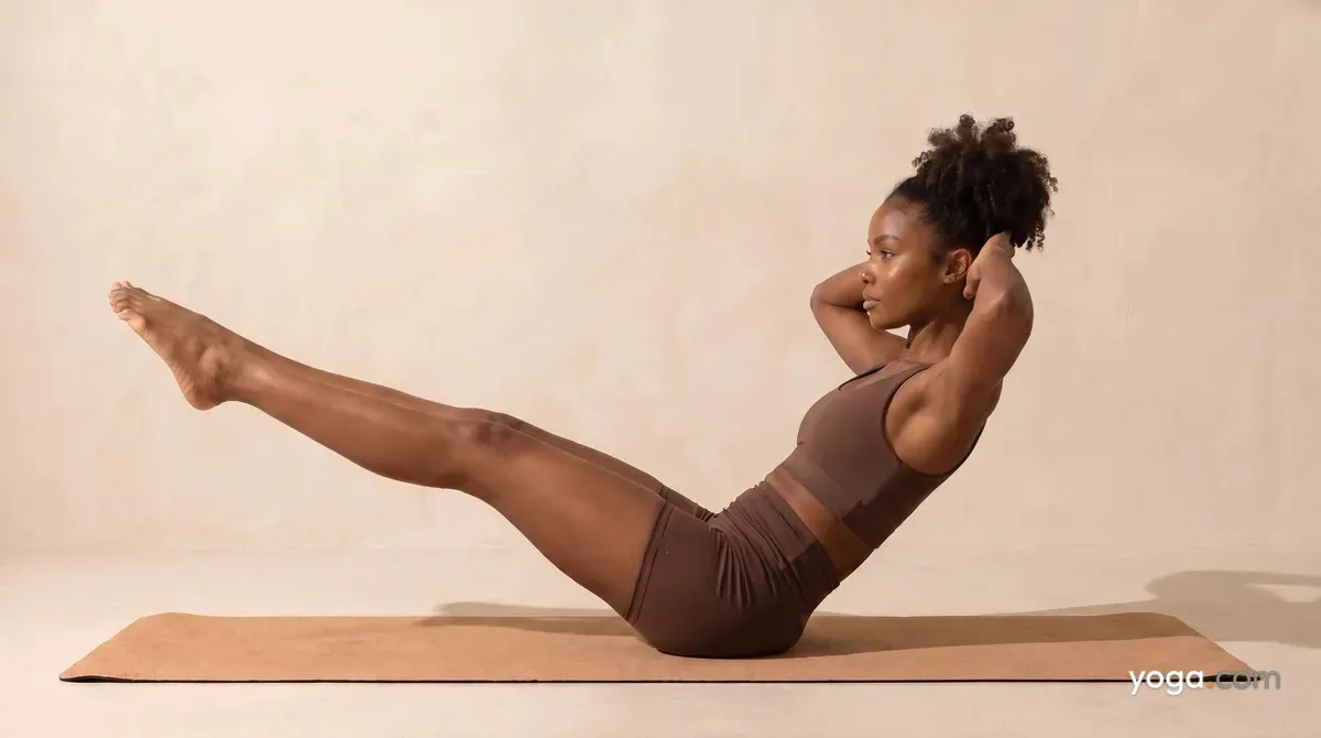 Half Boat Pose (Ardha Nāvāsana) - by Hannah Cole