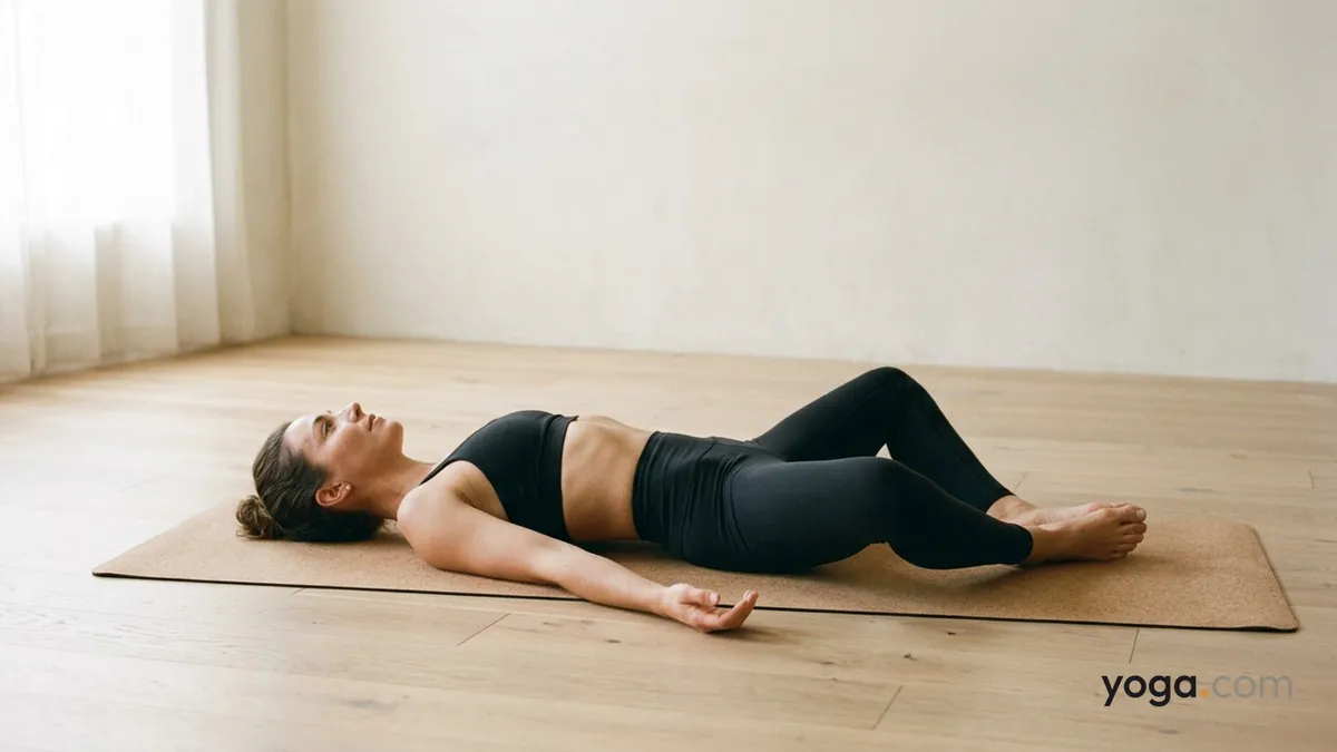 Reclining Bound Angle Pose (Supta Baddha Koṇāsana) — pillar item