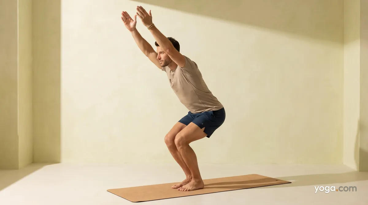 Chair Pose (Utkaṭāsana) - by Hannah Cole