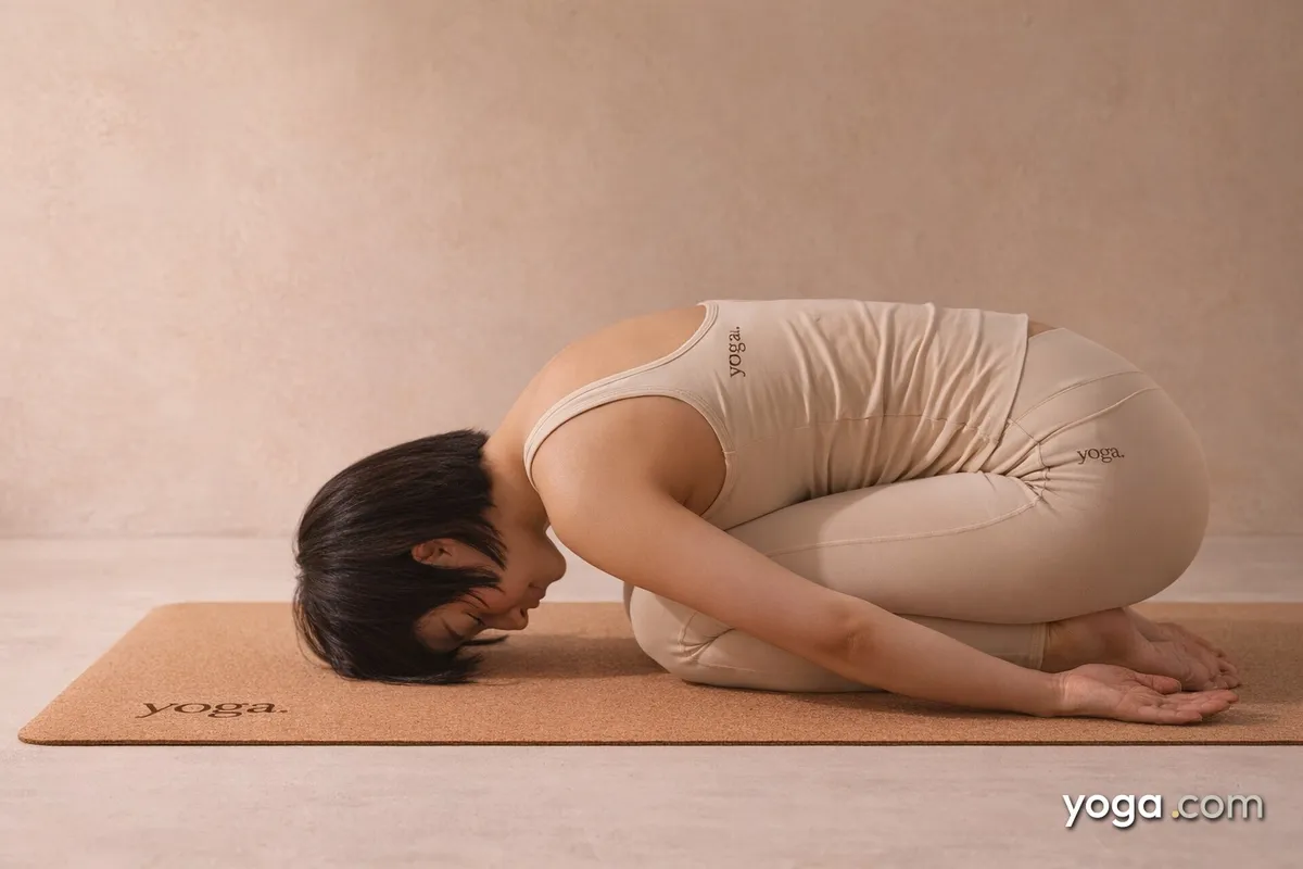 Hare Pose with Thighs Forward and Arms Alongside Legs (Śaśāṅkāsana) - tag item