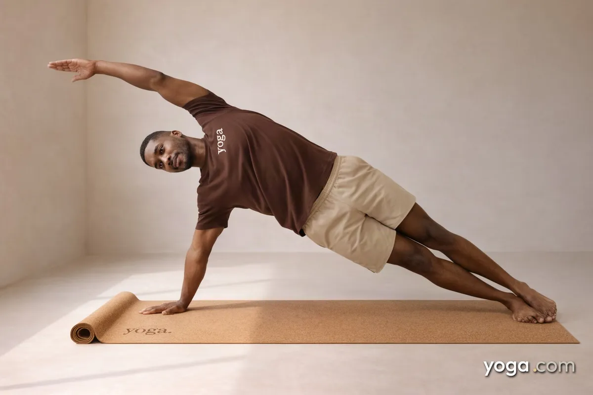 Side Plank with Overhead Arc, Right Arm Down (Vasiṣṭhāsana variation) - tag item