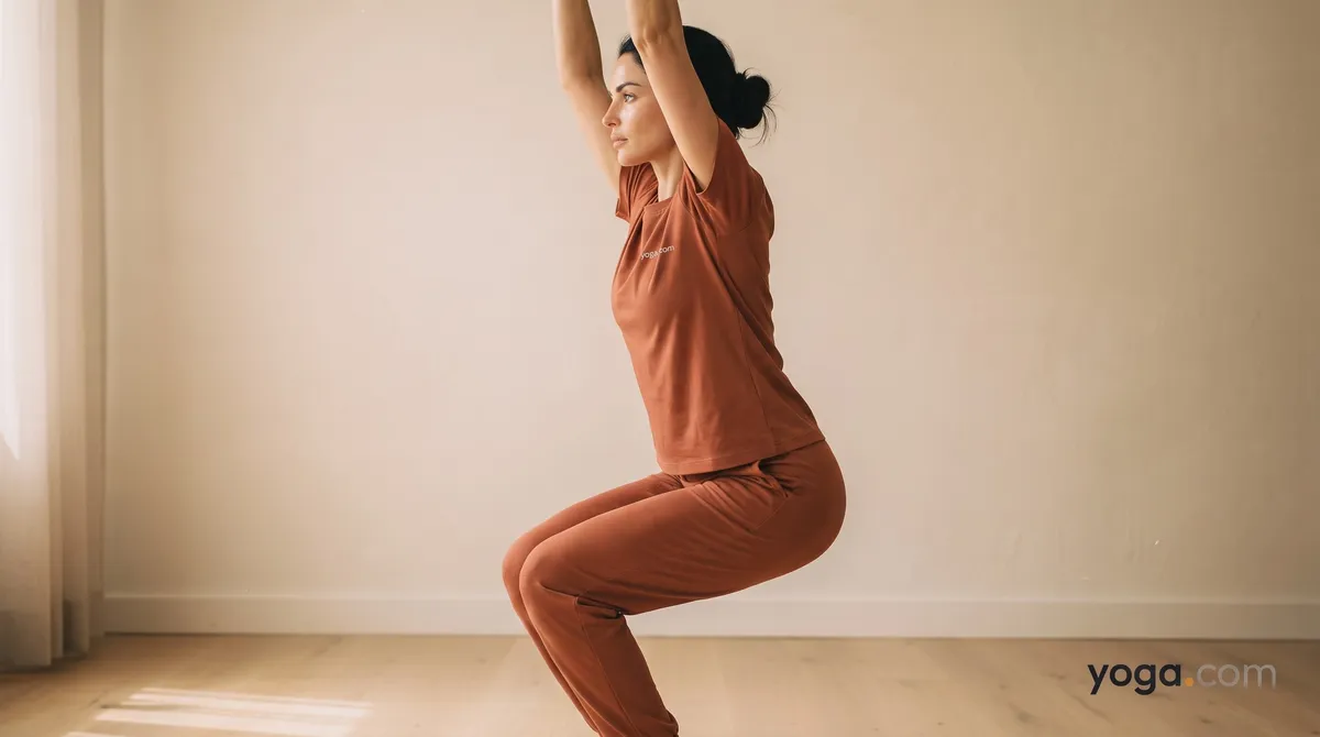 Chair Pose (Utkaṭāsana) - by Hannah Cole
