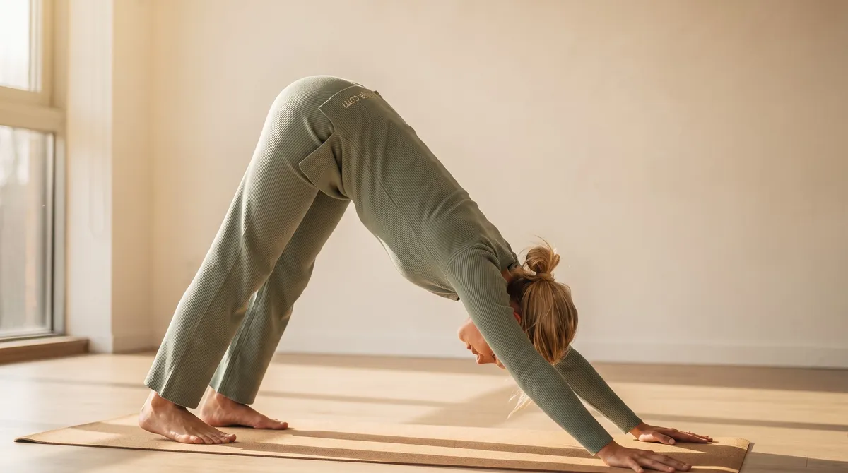 Downward-Facing Dog Pose (Adho Mukha Śvānāsana) - by Hannah Cole
