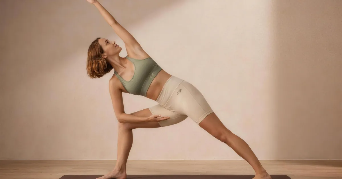 Revolved Side Angle Pose with Rotation to Right Leg (Parivṛtta Pārśvakoṇāsana) - tag item